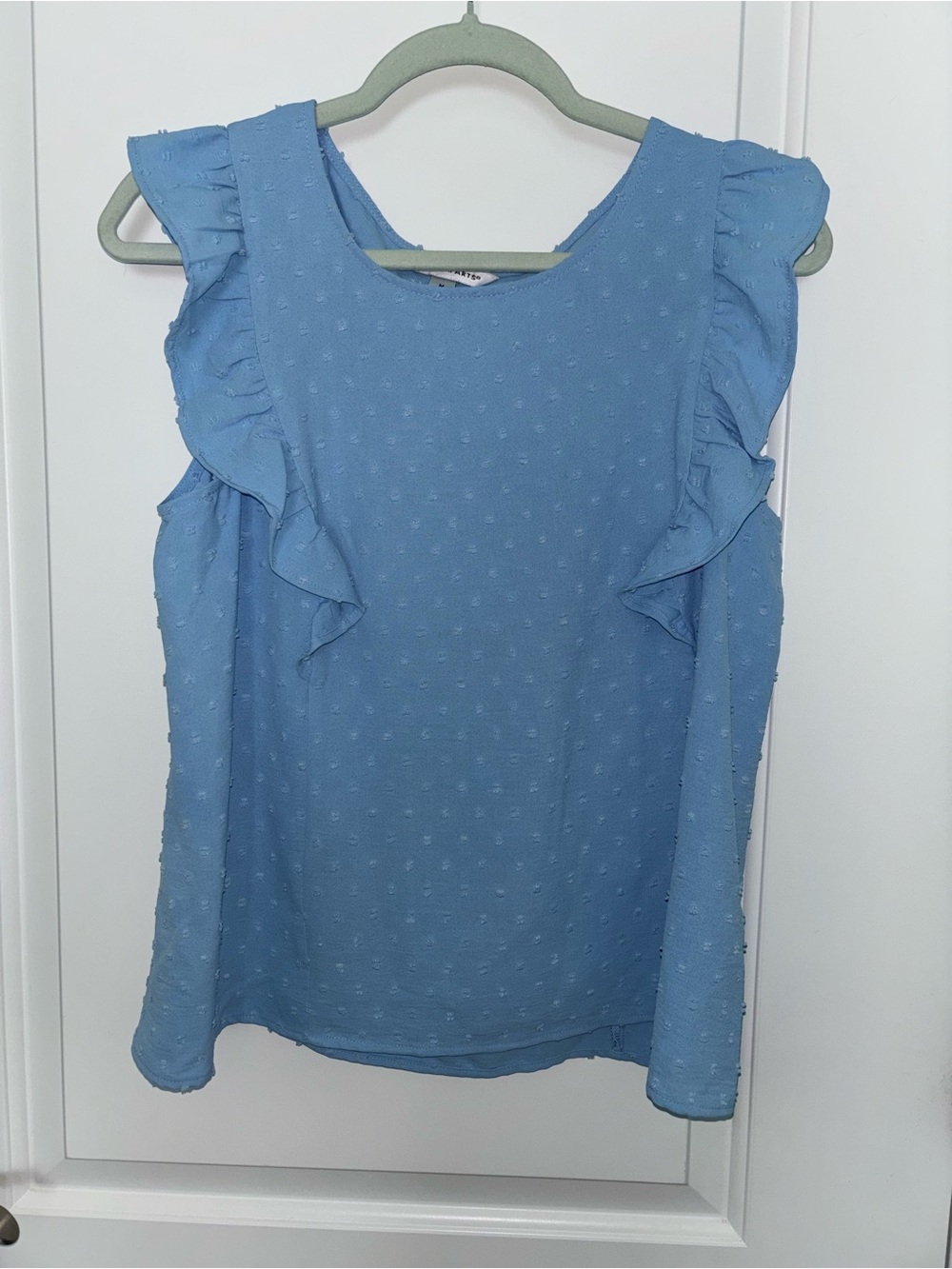 Counterparts Powder Blue Ruffle Tank Top